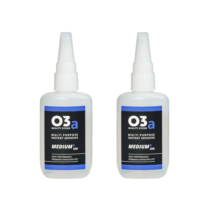 O3a Cyanoacrylate Adhesive, Medium, 50g - Twin Pack - ROW
