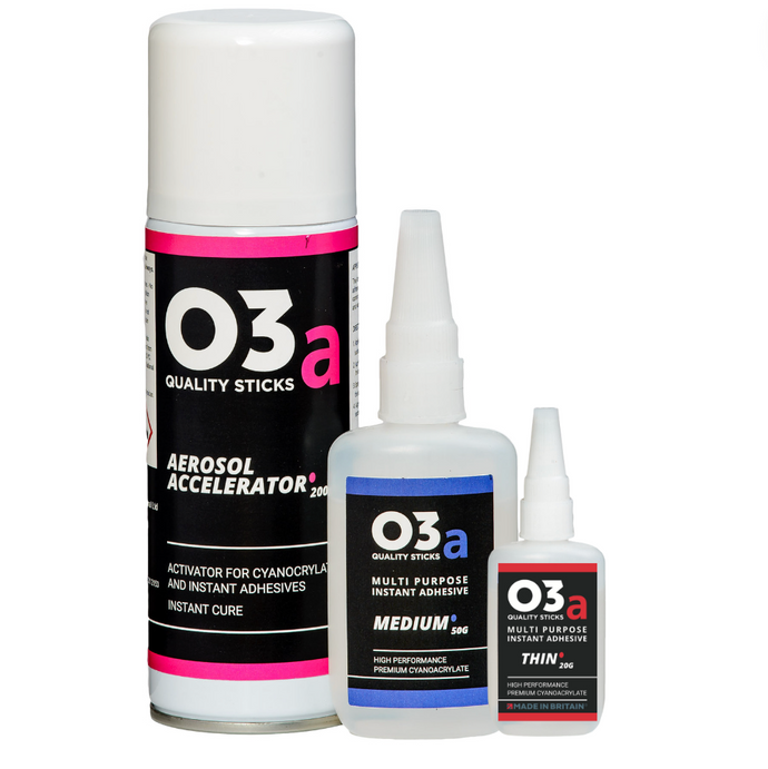 O3a Medium 50g + O3a Thin 20g with O3a Aerosol Activator 200ml Bundle