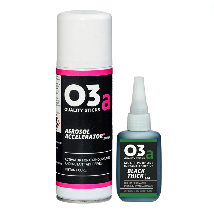 O3a Thick Black 20ml  with O3a Aerosol Activator 200ml Bundle