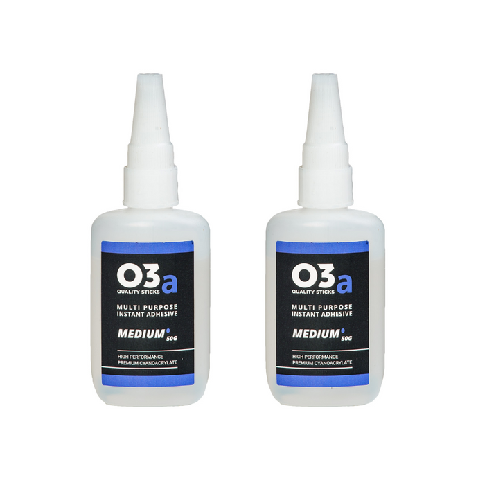 O3a Cyanoacrylate Adhesive, Medium, 50g - Twin Pack